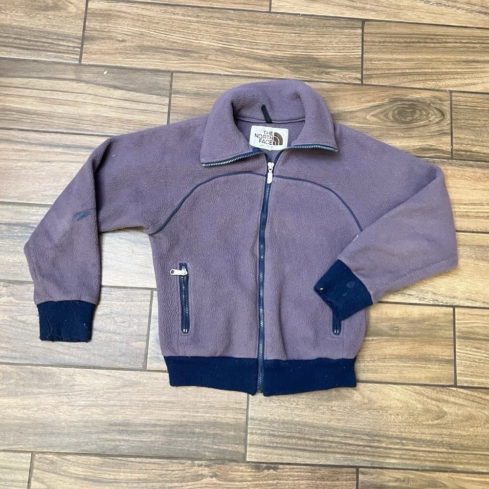 The North Face Fleece Jacket Womens Small Purple Full Zip Vintage USA Made